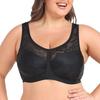 Wire Free Thin Bra Large Size Lingerie Lace Wide Straps Minimizer Women B C D E F G
