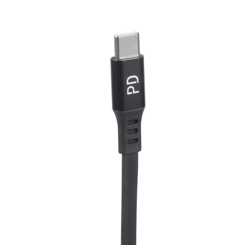110cm PD100W 480mbps USB C Male to Male Fast Charging Data Cable Stretchable Type-C Cable Charging and Data Sync Cord