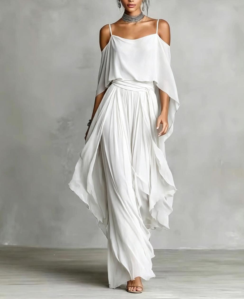 European and American new gray chiffon