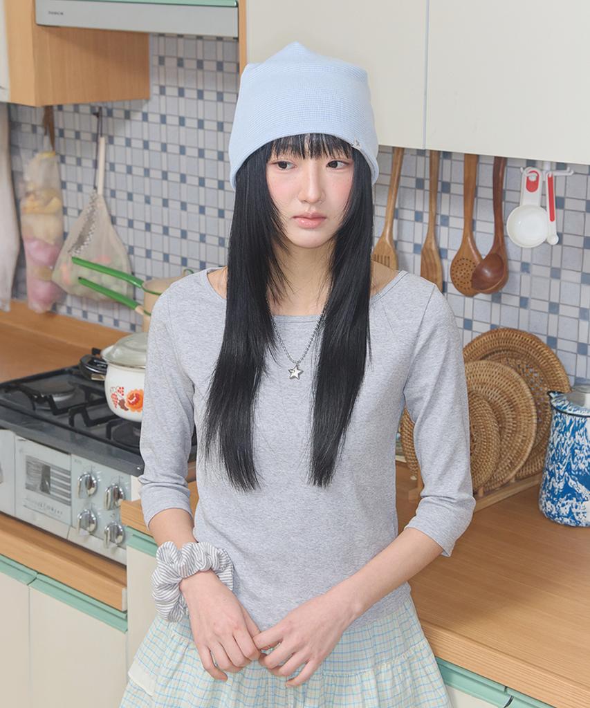 Kiibi Cozy Stripe Reversible Beanie Sky Blue