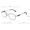 Men Photochromic Anti Blue Light Glasses Slim Frame  Eye Protection Ultra Light Eyeglasses Transparent Computer Goggles