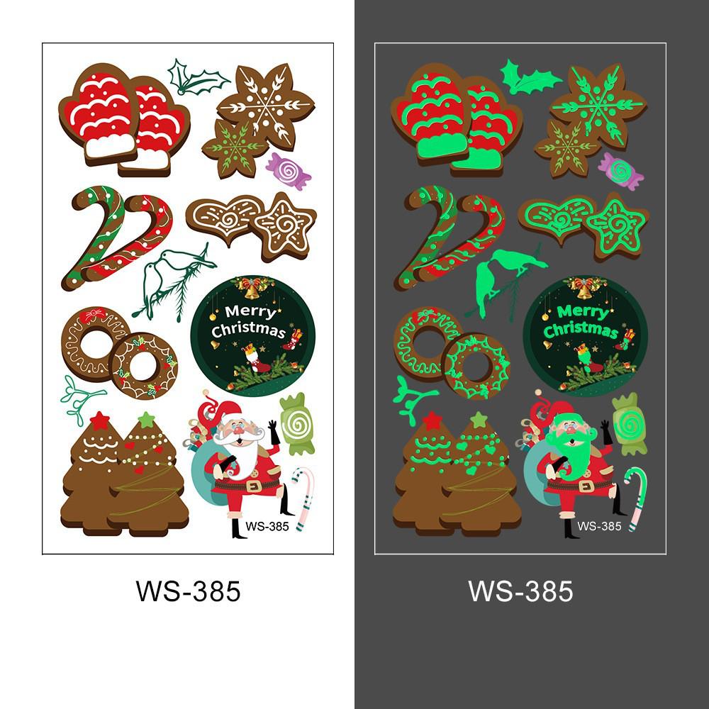 Kids' Waterproof Christmas Glow Tattoos - Festive Cartoon Stickers for Holiday Parties