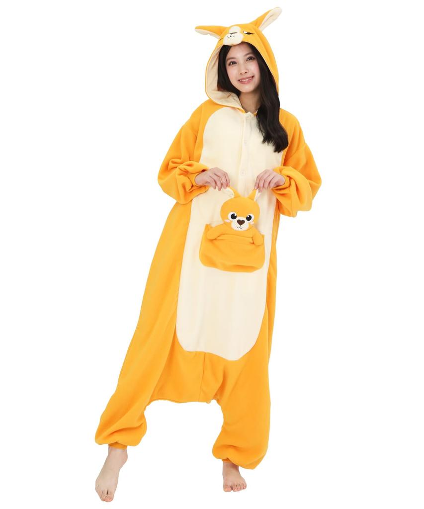 Fleece Animal Kigurumi for Kangaroo [SAZAC] Adults, Unisex,