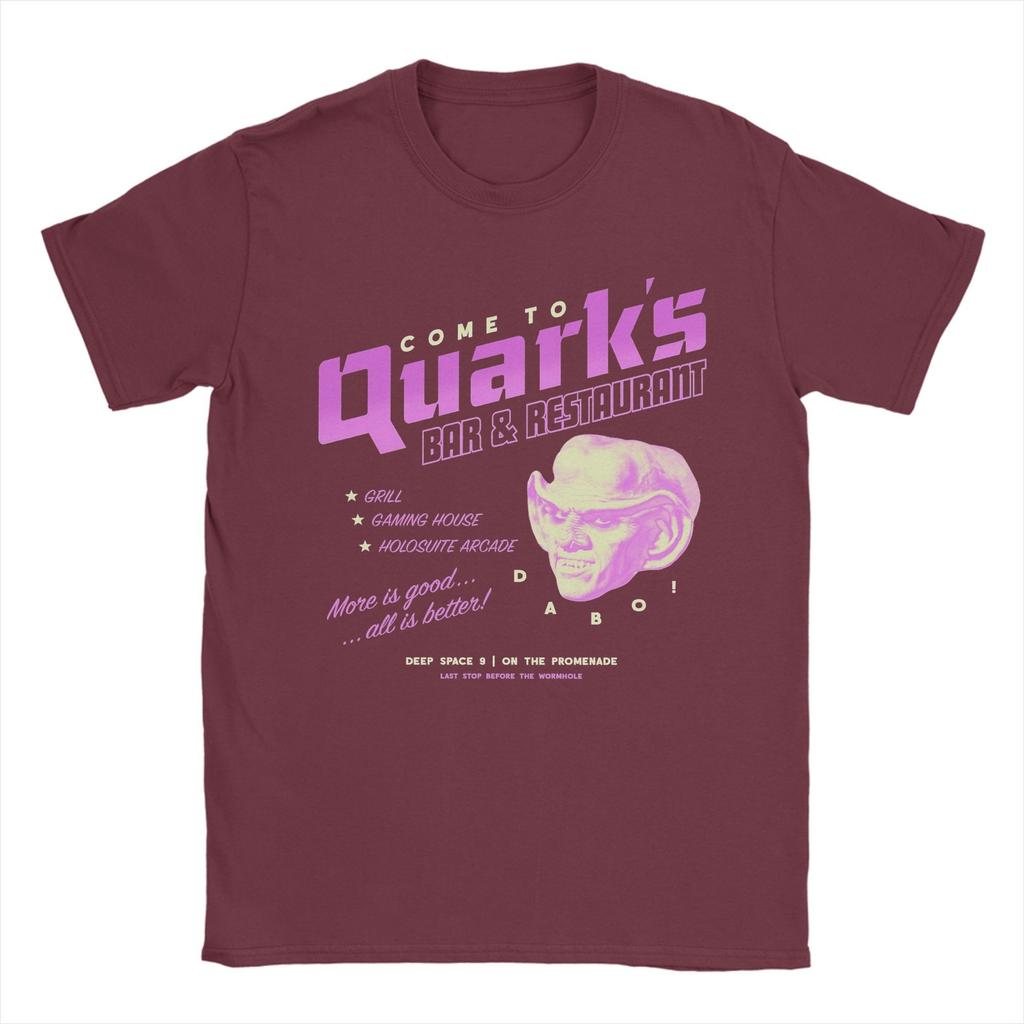 Nowość Gwiazdy Wędrówki Deep Space Nine Przyjdź do Baru Quarka Logo T-Shirt Męski Bawełniany T-Shirt z Krótkim Rękawem Prezent Odzież