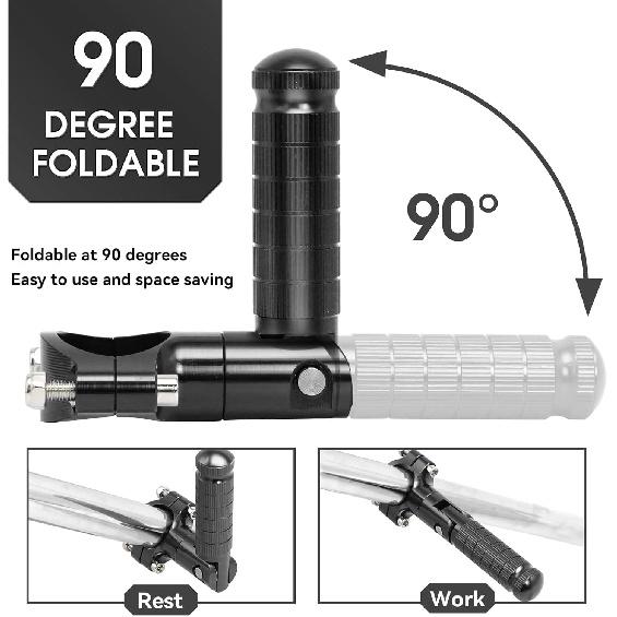 Foot Pegs Non-sliding Footrest Motorcycle Bicycle Folding Foot Pegs 90 Degree Foldable Electric Motorbike Passenger Footrests Rearsets Rear Set