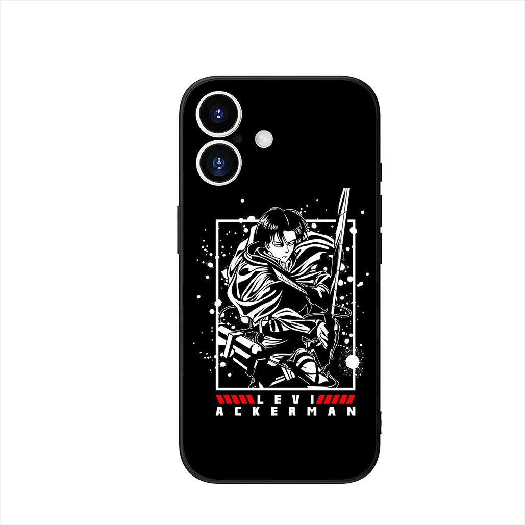 

Eren Jaeger levi Attack on titan Phone Cover Case for Apple iPhone 16 15 14 Plus 13 12 Mini 17 Pro Max + 16E Air 16+ ProMax iPhone17 Pro