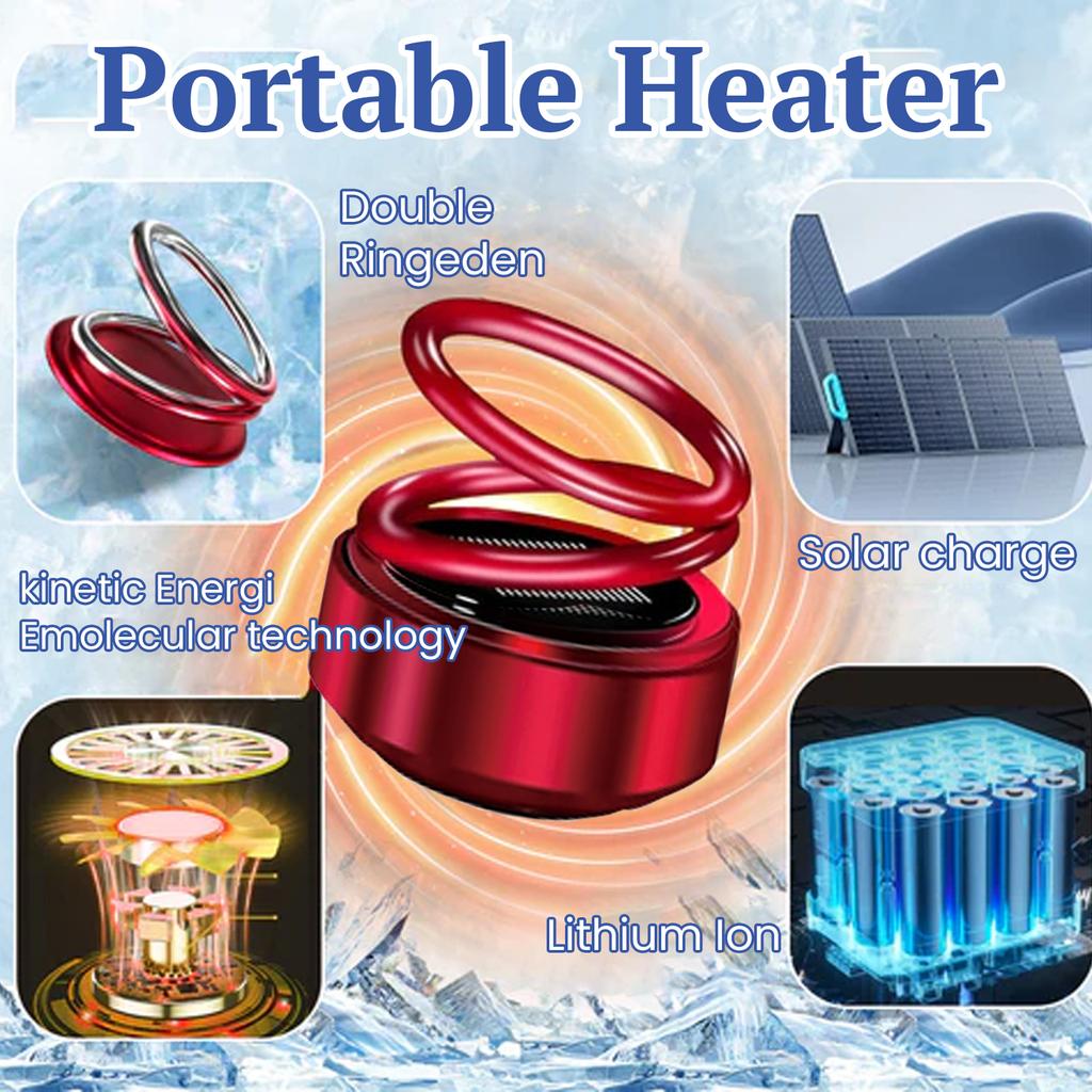 Portable Dynamic Molecular Heater Solar Powered Windshield Defroster Snow Remove Mini Car Perfume Diffuser Molecular Heater