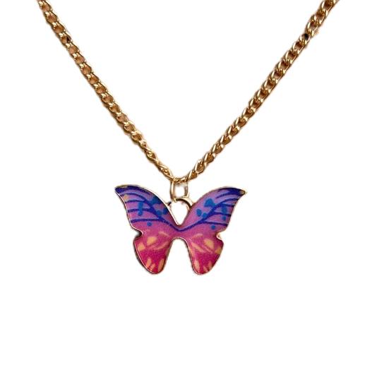 Women Necklace Butterfly Shape Good Workmanship Creative Alloy Women Pendant for Gift