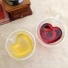 180/240ML Double Wall Glass Heart Shaped Double Bottom Glass Cup With Handle Coffee Mug Tea Mug
