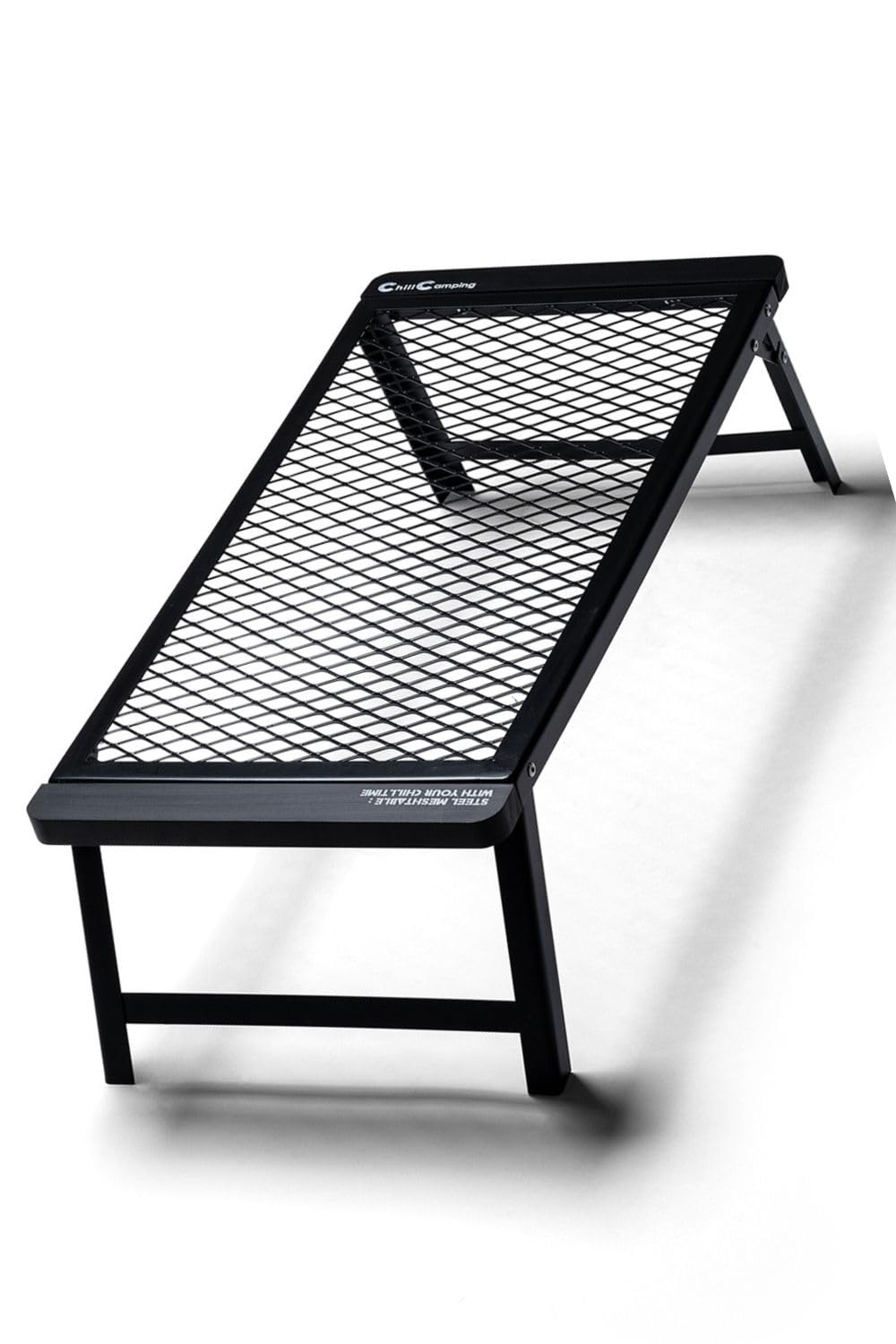 

ChillCamping Camping Outdoor Table, Bonfire Field Rack, Cooler Box Stand (Black, LOW)