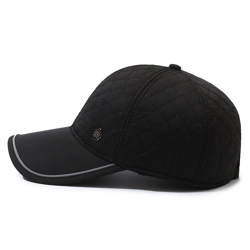 Autumn Winter Men's Baseball Cap Warm Outdoor Middle-Aged and Elderly Cap Ear Protection Cotton Cap