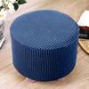 1Pc Round Seat Cover Elastic Protector Soft Pouffe Stool Removable Flannel Stool Cover Footstool