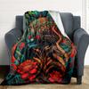 1pc Tiger Art Print Blanket Lightweight Flannel Blanket Throw Blanket For Sofa, Bed, Travel, Camping yy2509026215