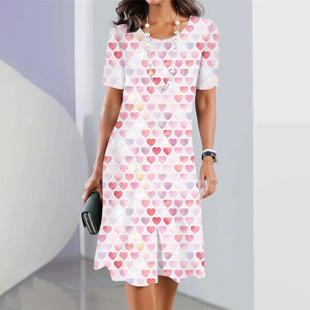 Women's Trendy Crew-neck Short-sleeved Dress