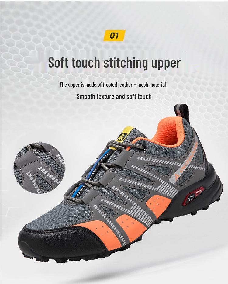 Men's Stylish, Lightweight, Breathable Outdoor Shoes - Casual and Trendy, Large Size Hiking and Mountaineering Footwear.