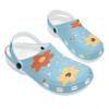 White Printed EVA Casual Clogs Men Women Soft Sole Breathable Lightweight Slip On Sandals Slippers Summer Daily Leisure Shoes