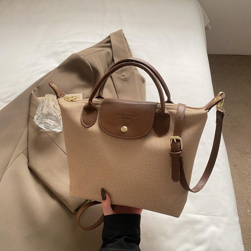 Popular niche contrasting color bag women's new high-end versatile messenger bag commuter handbag