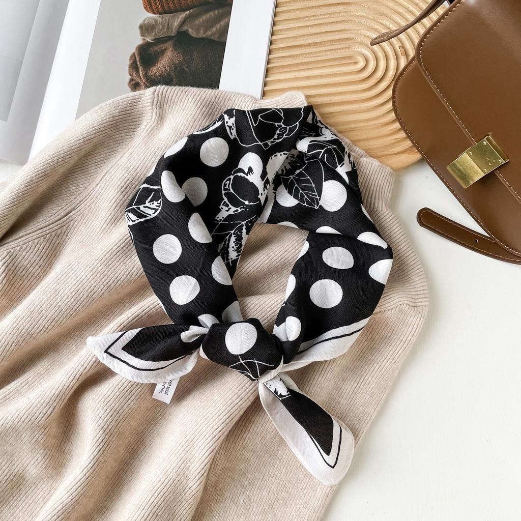 Spring And Summer Satin Long Scarf For Women Sunscreen Shawl Fashionable Beauty Scene Satin Long Scarf Versatile Travel Scarf