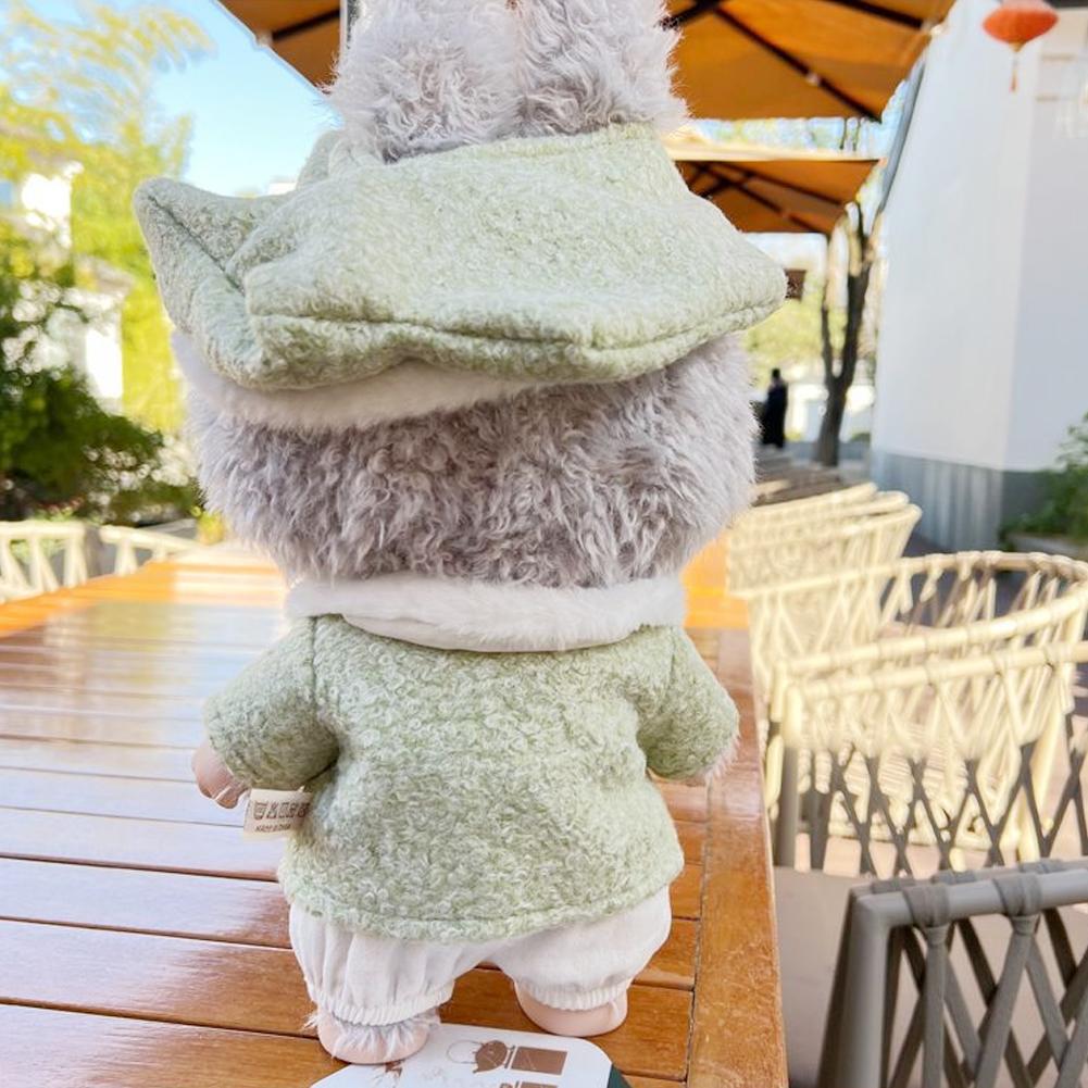 Für 38cm Labubu Puppenkleidung, modische Kleidung, Kapuzenpullover, Puppenkleidung, farblich passende Kapuzenpullover, Puppenzubehör, süße Dekoration, kleine Tücher