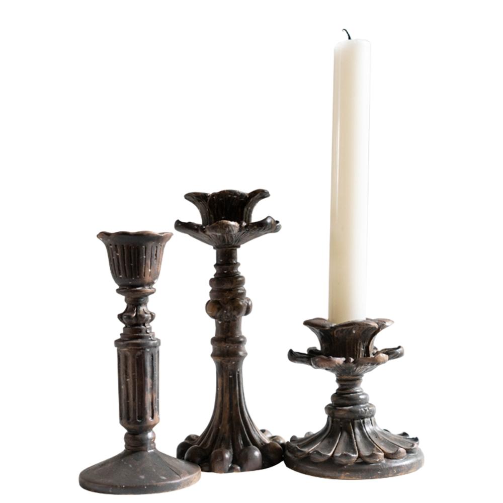 Vintage Resin Home Decor Retro Candlestick Candle Holder Sconce Ornaments