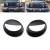 Car Front Headlight Trim Cover ABS Head Lights Lamps Frame Decorative Ring Trim for Jeep Wrangler JK 2007-2017