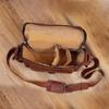 Personalized Leather Camera Bag: Vintage Style Crossbody Travel Bag
