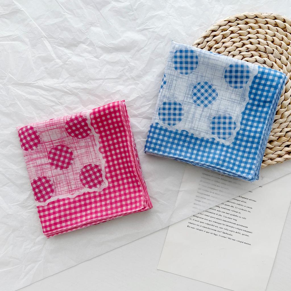 Japanese cotton and linen square scarf headscarf women's summer new versatile color small scarf fresh decoration light small scarf