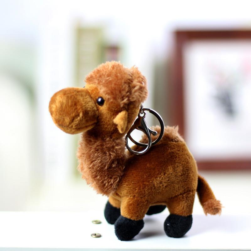 Adorable Plush Camel Toy Bell Ornament Souvenir Cute Stuffed Animal Keychain