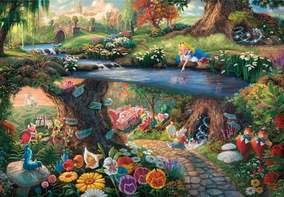 Tenyo [Hergestellt in Japan] 1000 Teile Puzzle Disney Alice im Wunderland ALICE IM WUNDERLAND (51x73,5 cm) D-1000-490 Wird mit Kleber und Spachtel geliefert