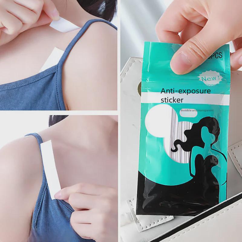 Transparent Double-Sided Anti-Exposure Collar Straps and Stickers