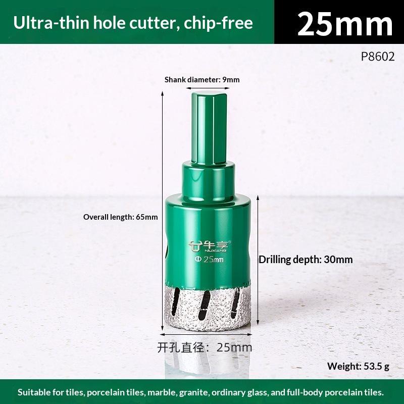 1Pcs 45 Steel Material Quick Drilling Dry Drill Hole Opener Special Tile Hole Saw Thickened Body Brazed Tip Ceramic Drill Bit
