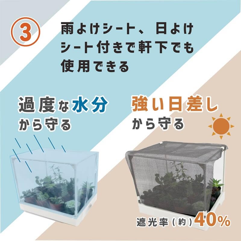 DAIM Succulent Plant Greenhouse 35x28x29cm, White