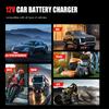6A 12V Car Battery Charger Battery Maintainer Trickle Charger for Auto Motorcycle Lead-Acid AGM GEL Batteries