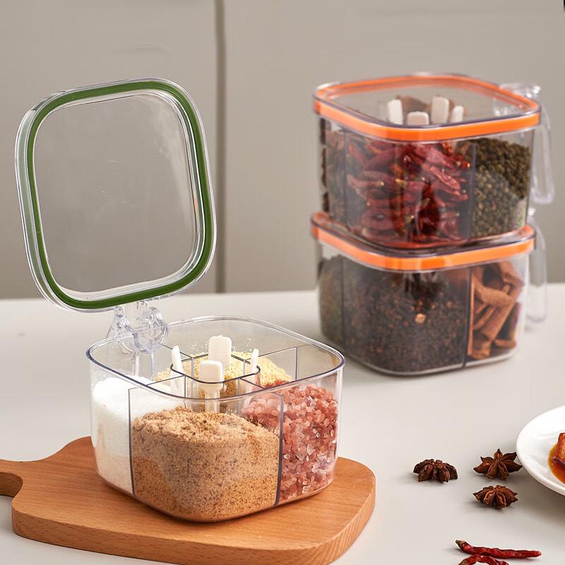 Sealed Multi-Grid Kitchen Seasoning Storage Box