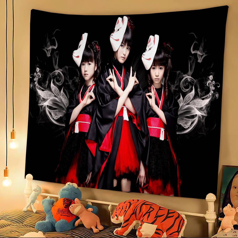 Classic Kawaii Metal Band B-Babymetal Colorful Tapestry Wall Hanging Cheap Hippie Wall Hanging Bohemian Wall Tapestries