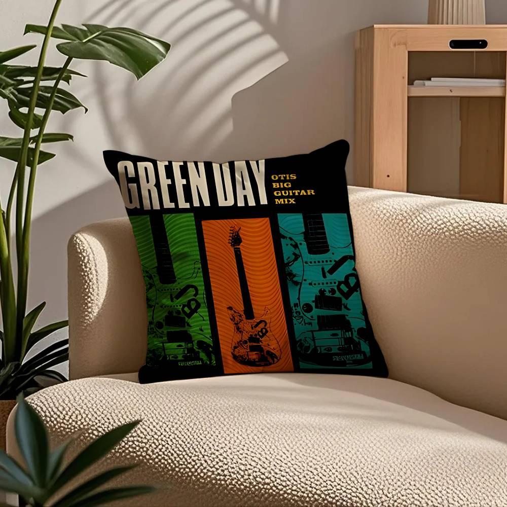 G-Green D-Day Band Album Pillow Case Comfort Sofa Bed Silky elegant Invisible zipper Custom Decorative cushion cover
