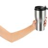Kakusei Tumbler, Silver, 380ml, with Lid, Wide Mouth, Non-Slip, Double-Layer Vacuum-Resistant, Insulates Hot and Cold Drinks, Durable Stainless Steel,