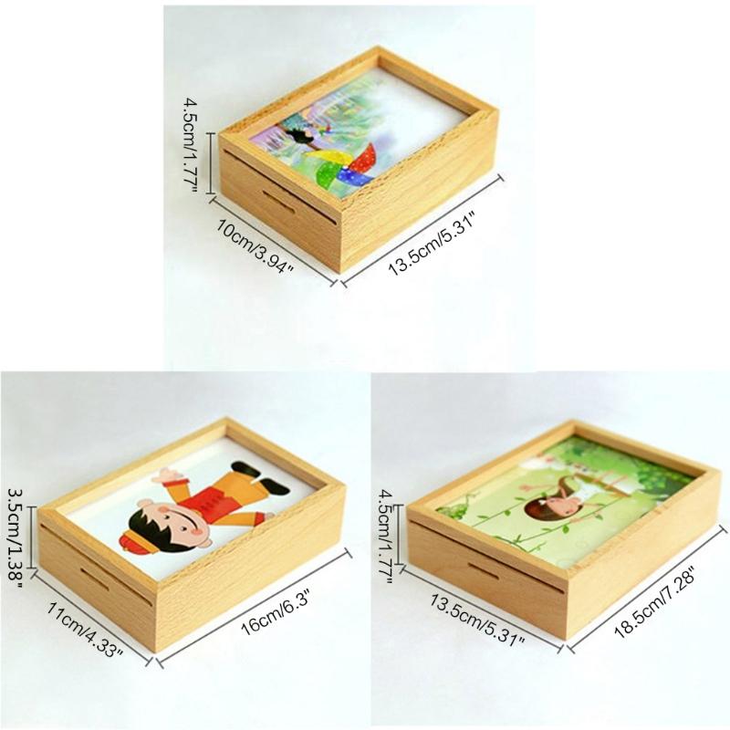 Money and Picture Frame Money for Case Funny Wood Money Box Kids Gift Home Decor