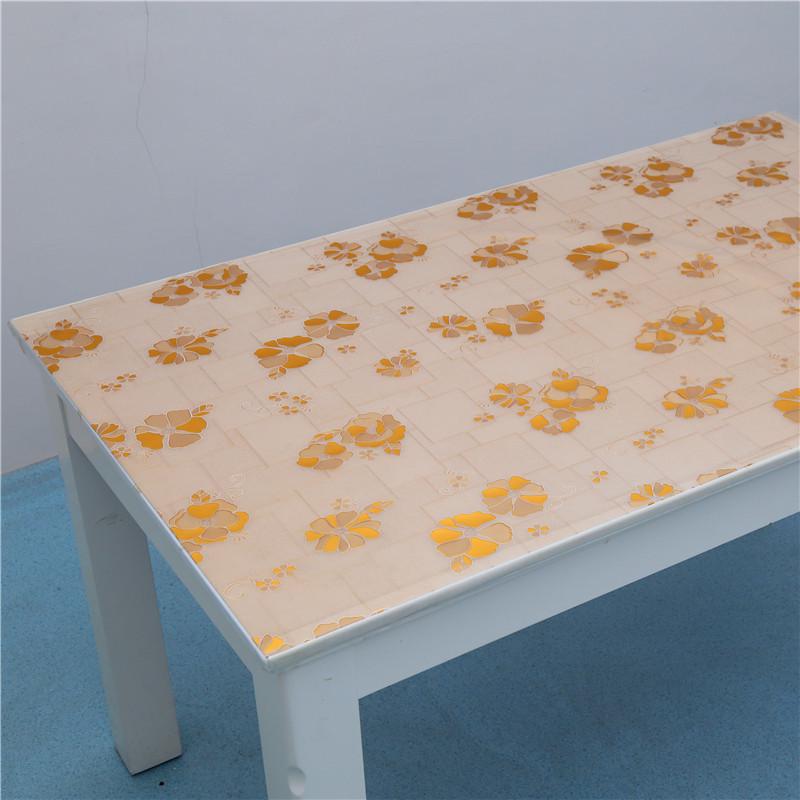 0.8mm Soft Glass PVC Waterproof Oil-proof Heat-resistant Dining Table Protector