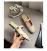 Inner Heightening Bag Head Half Slippers Women's Summer Outer Wear 2025 New French High-end Lazy One-pedal Silver Single Shoes