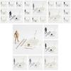 15cm Höhe Kunststoff/plastisch DIY Kombinationsfigurenmodell-Set für Heimdekoration