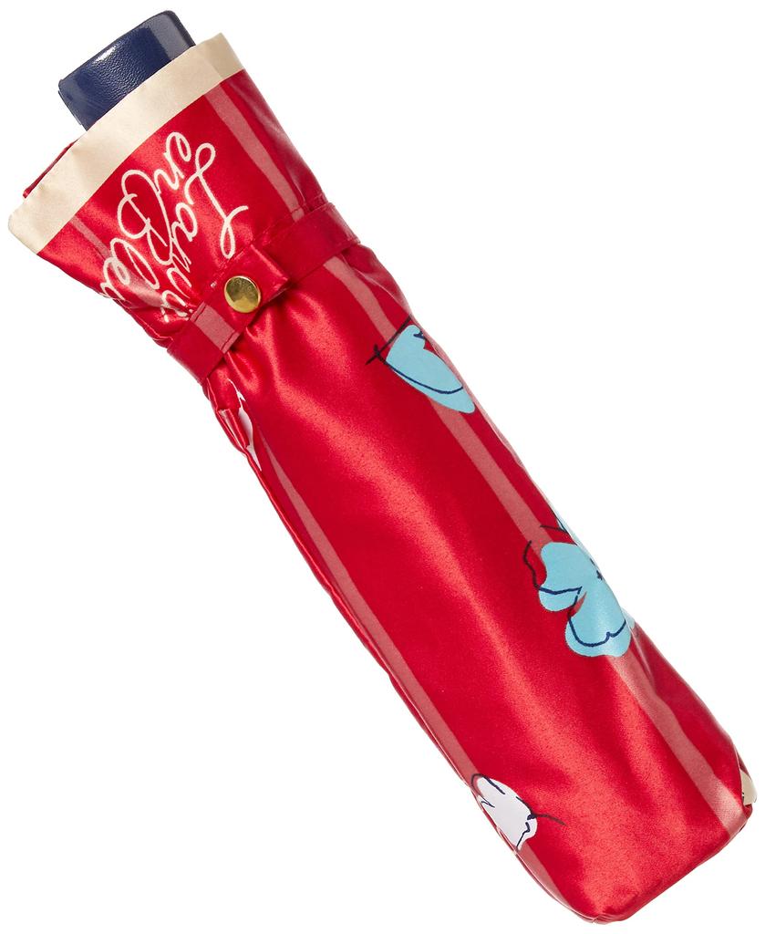 LANVIN en Bleu MOONBAT Blume und Meer Motiv Faltbar Stilvoll Floral Band Ca. 55cm Regenschirm, Druck, Niedlich, Damen, 21-084-10566-02-33-55, Rot,