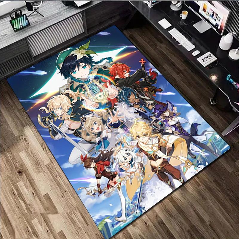 Genshin Impact Home carpet Office Decorative Carpet For Living Room Bedroom Door Mat Floor Rug Computer Chair Area Rug