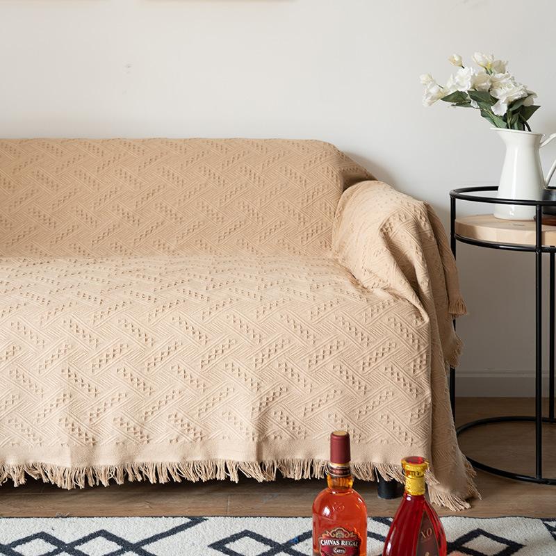 

Minimalist Sofa Throw, Ins Solid Color Sofa Cover, Simple Elegance, Multi-Purpose, Bedroom 130x180cm