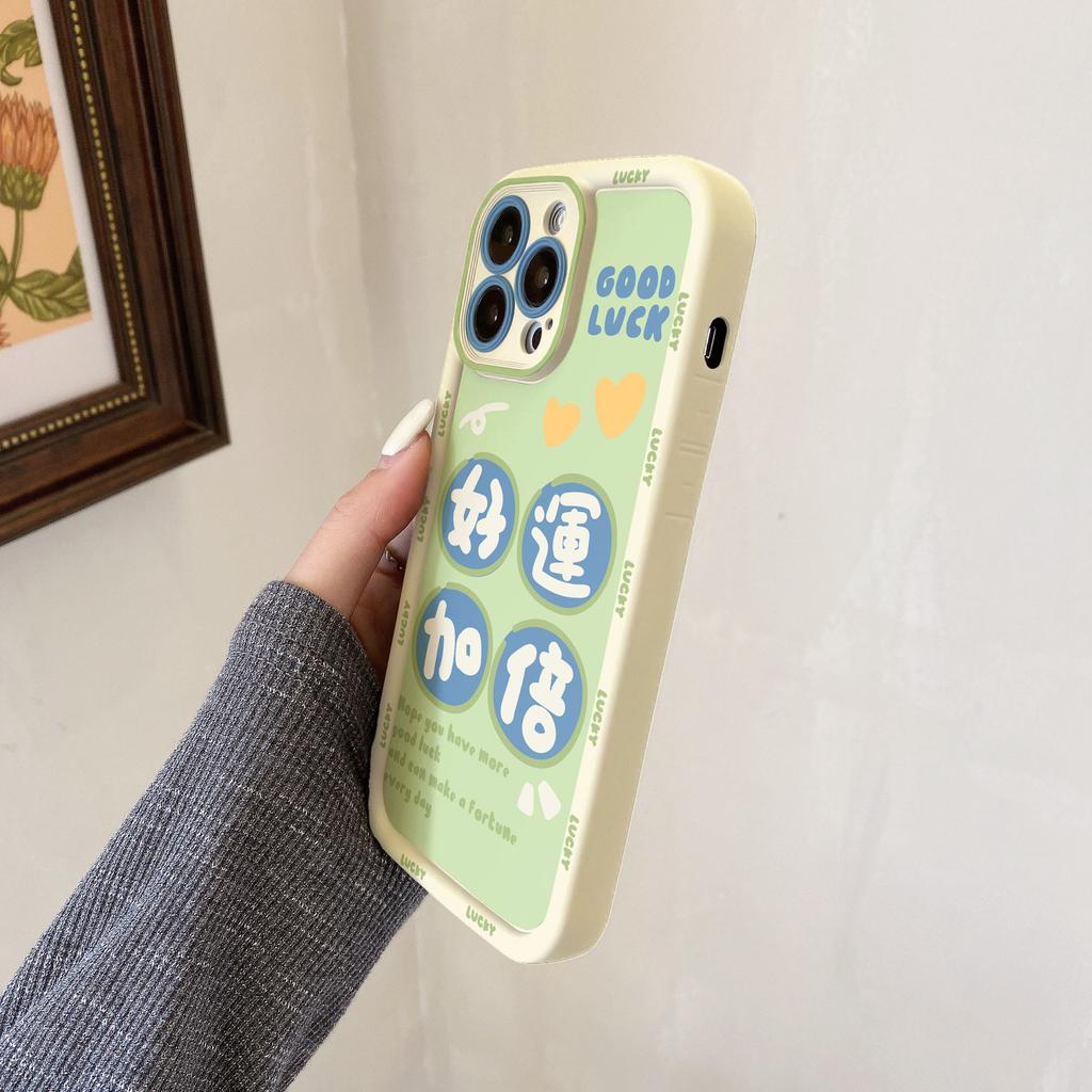 Mobile Phone Case for iPhone15promax Creative iPhone14Pro Good Luck iPhone13 Advanced Sense