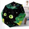 1pc Cartoon Star Cat Pattern Automatic Umbrella Is Fashionable and Good Looking, a Portable 3 Fold Umbrella, Suitable for Travel and Daily Use,