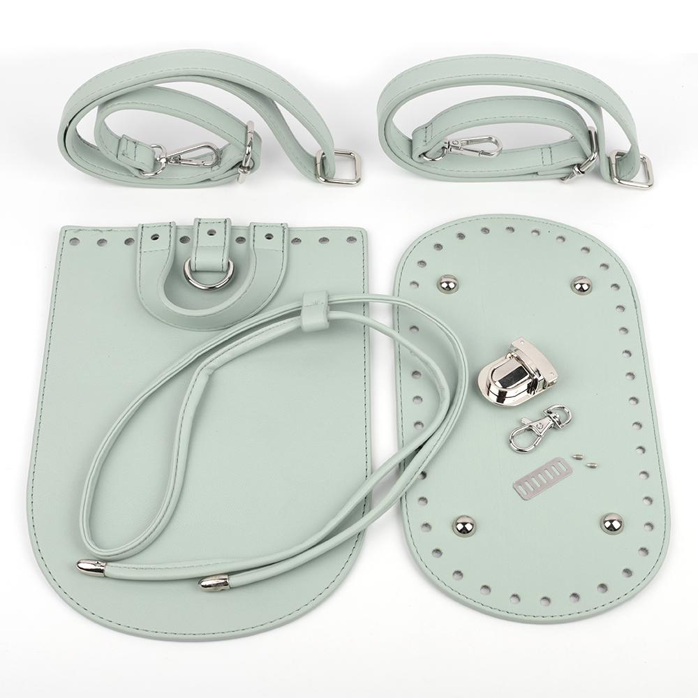 Handmade DIY Leather Bag Bottom Handbag Woven Set Shoulder Strap Crossbody Handle Crochet Bags Knitting Hardware Accessories