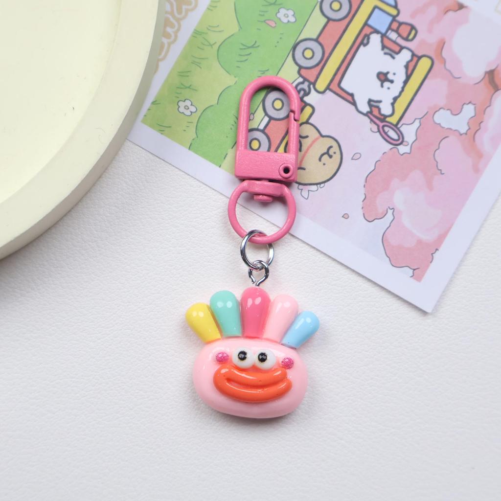 Colorful Cartoon Sausage Mouth Keychain - Cute & Funny Bag Pendant for Students