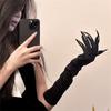 1 Pair Horror Black Devil's Ghost Claws Gloves Halloween Cosplay Costume Makeup Scary Claw Long Nail Gloves