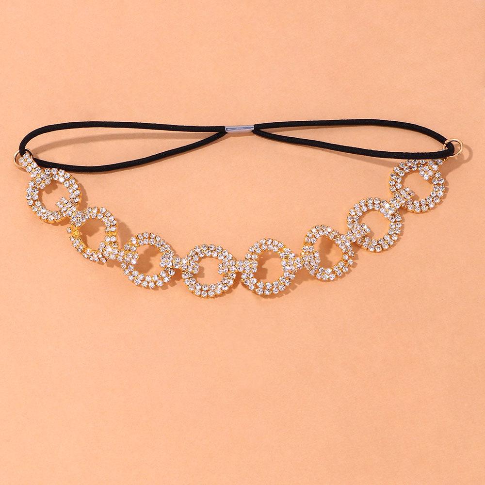 

Stonefans Crystal Round Thigh Chain Elastic Rope Women Body Jewelry Charming Gift Hollow Rhinestone Leg Chain Handmade Banquet